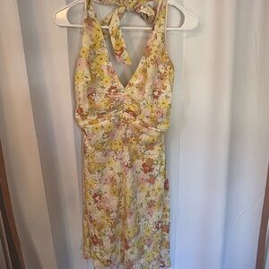Astr Floral Halter Dress